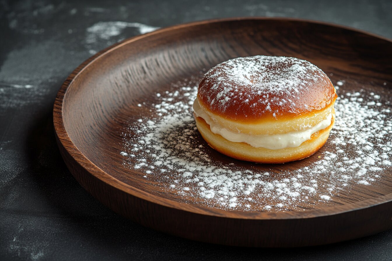 Seoul milk cream donut filled with creamy custard.